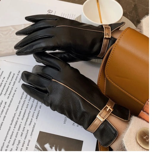 Gants avec écran tactile, section fine et velours épais et chaud