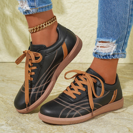 Retro lace-up sneakers