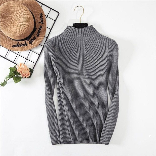 Pull demi-col enfilé pour femme