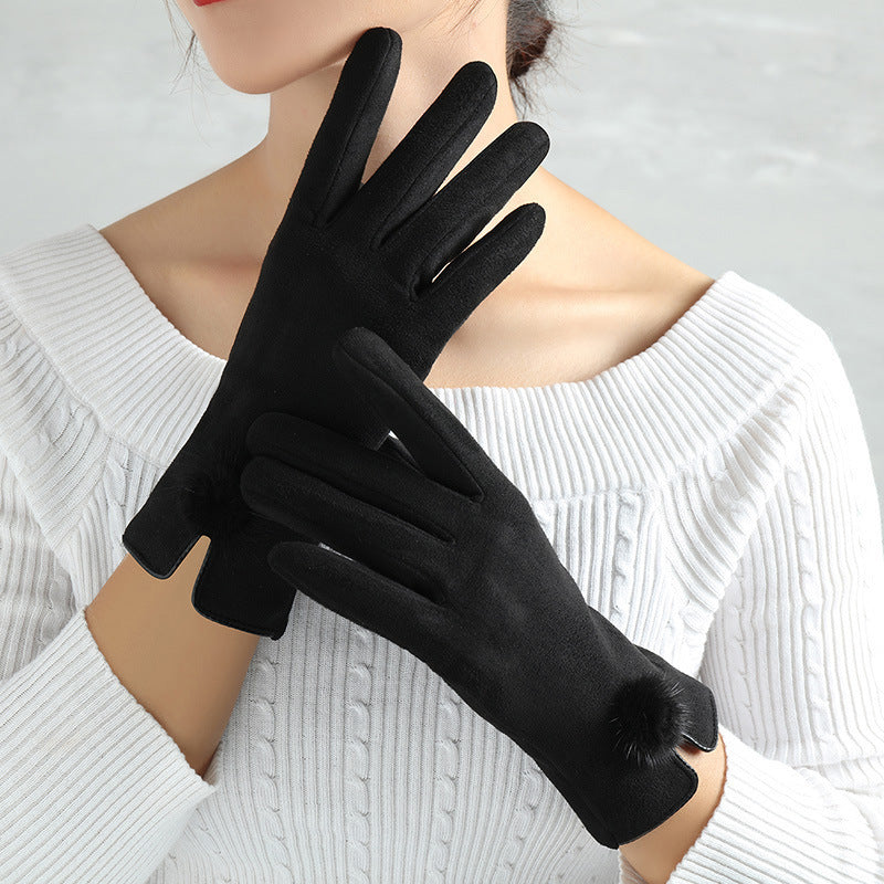 Gants chauds en daim
