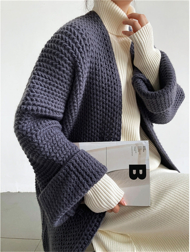 Manteau cardigan d'automne et d'hiver