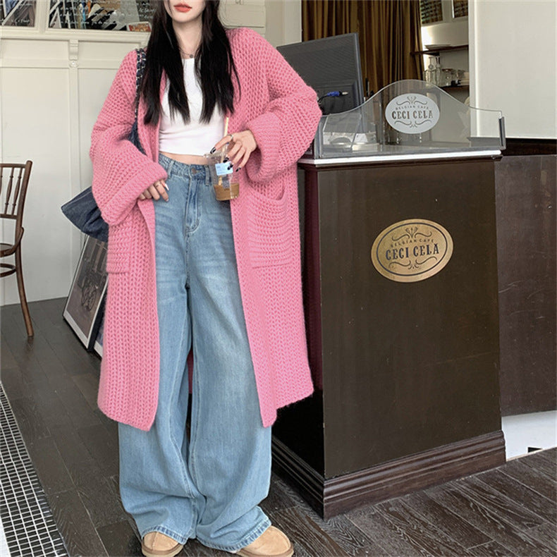 Manteau cardigan d'automne et d'hiver