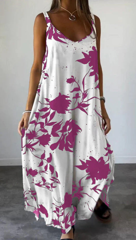 Robe d'été à bretelles imprimée