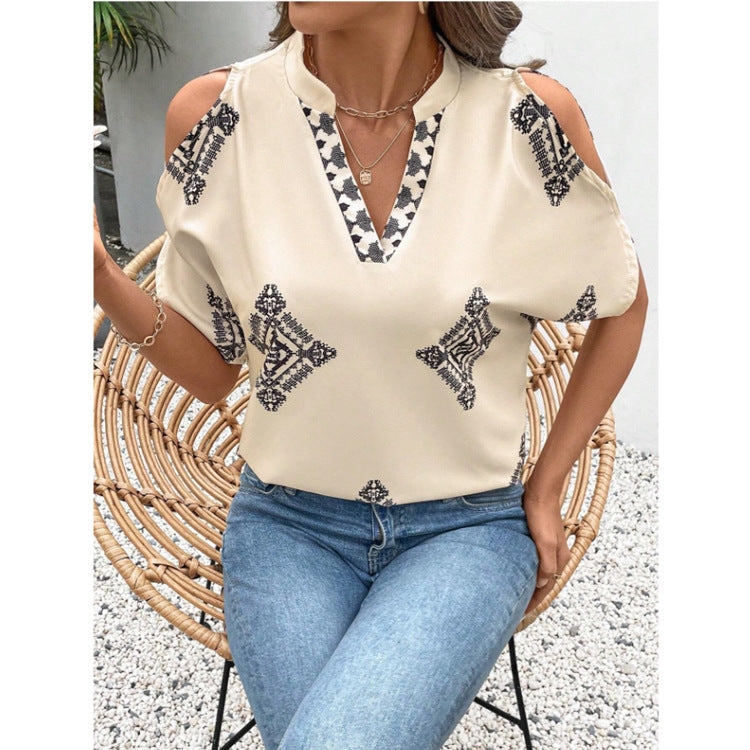 Pull décontracté à manches courtes