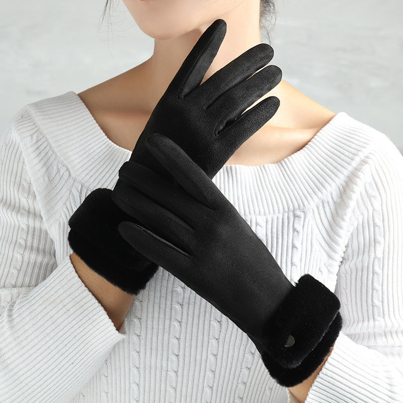 Gants chauds en daim