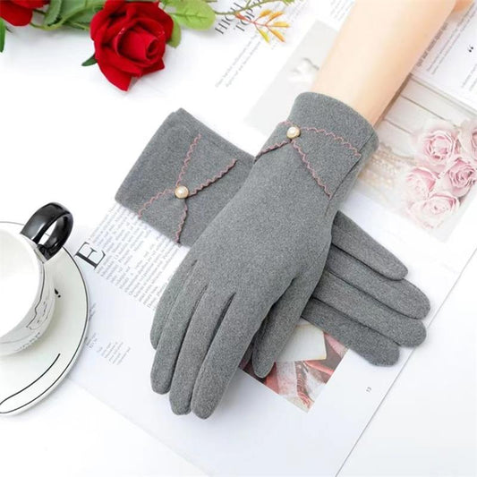 Suede velvet gloves