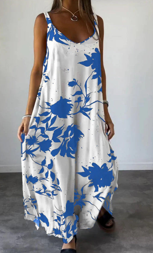 Robe d'été à bretelles imprimée