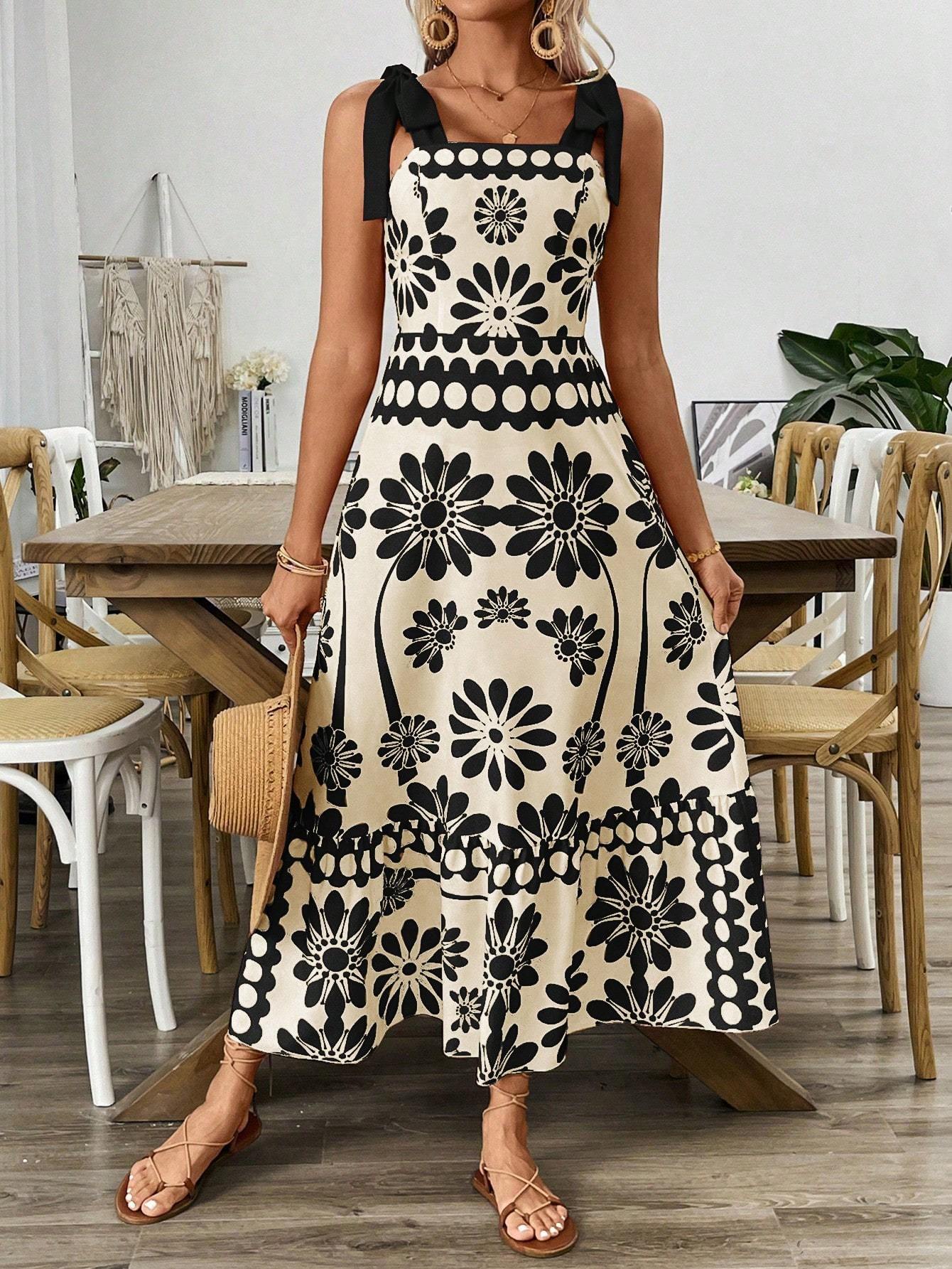 Robe décontractée à imprimé floral