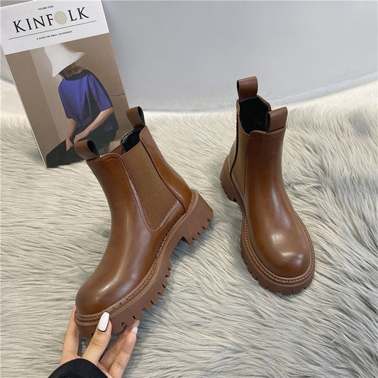 British style high heel Martin boots