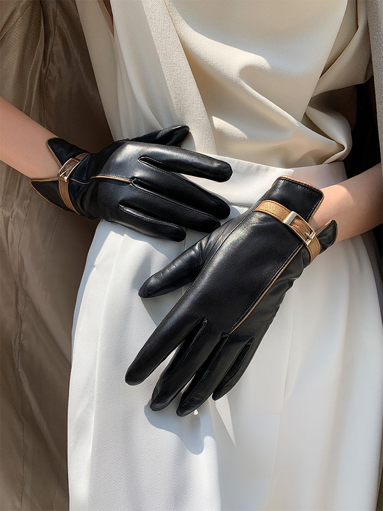 Gants avec écran tactile, section fine et velours épais et chaud