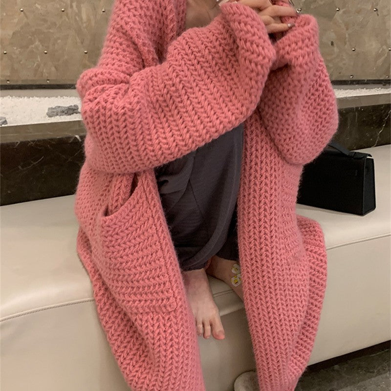 Manteau cardigan d'automne et d'hiver