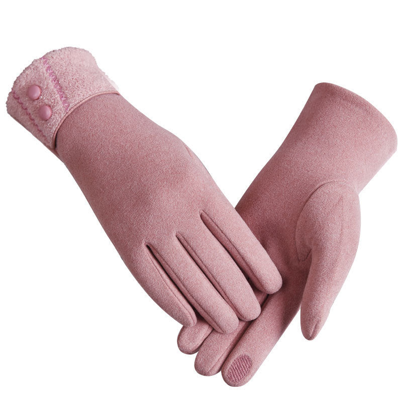 gants chauds à boutons composites Dralon à écran tactile