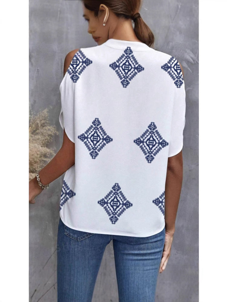 Pull décontracté à manches courtes