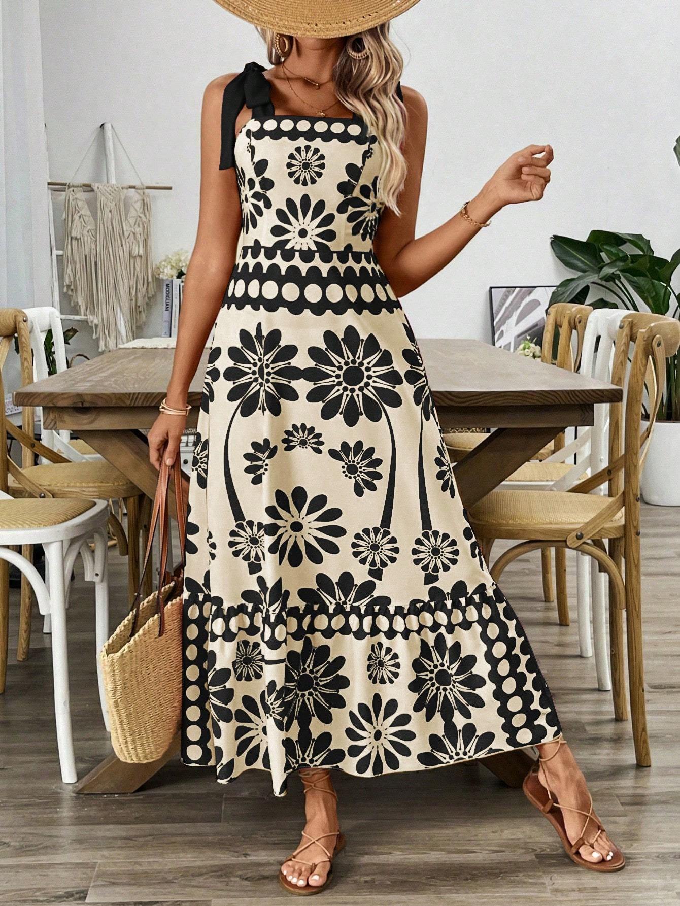 Robe décontractée à imprimé floral
