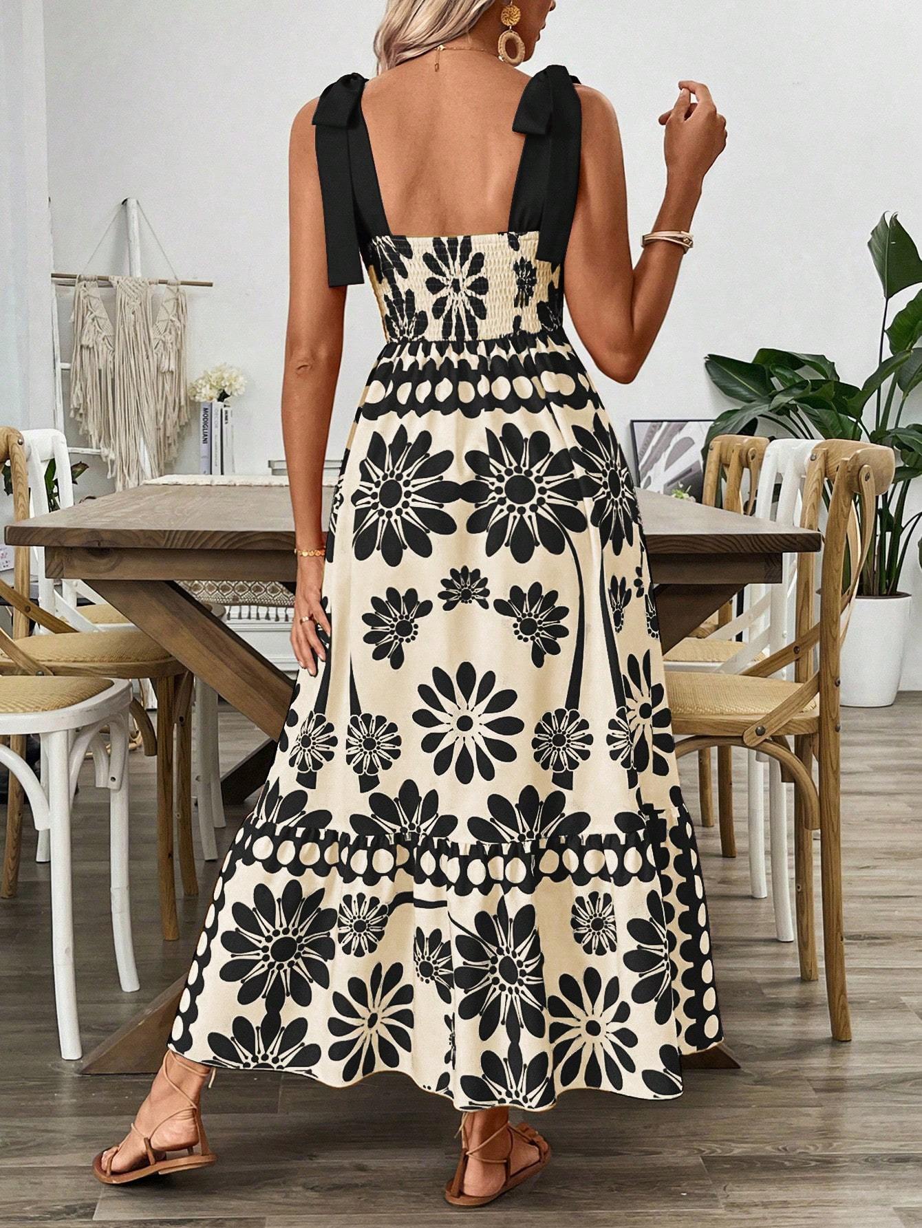 Robe décontractée à imprimé floral