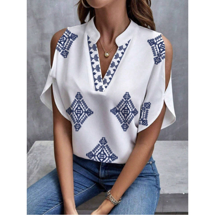 Pull décontracté à manches courtes