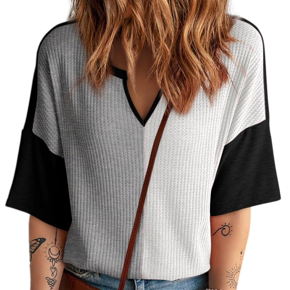 Pull à manches mi-longues et duveteux