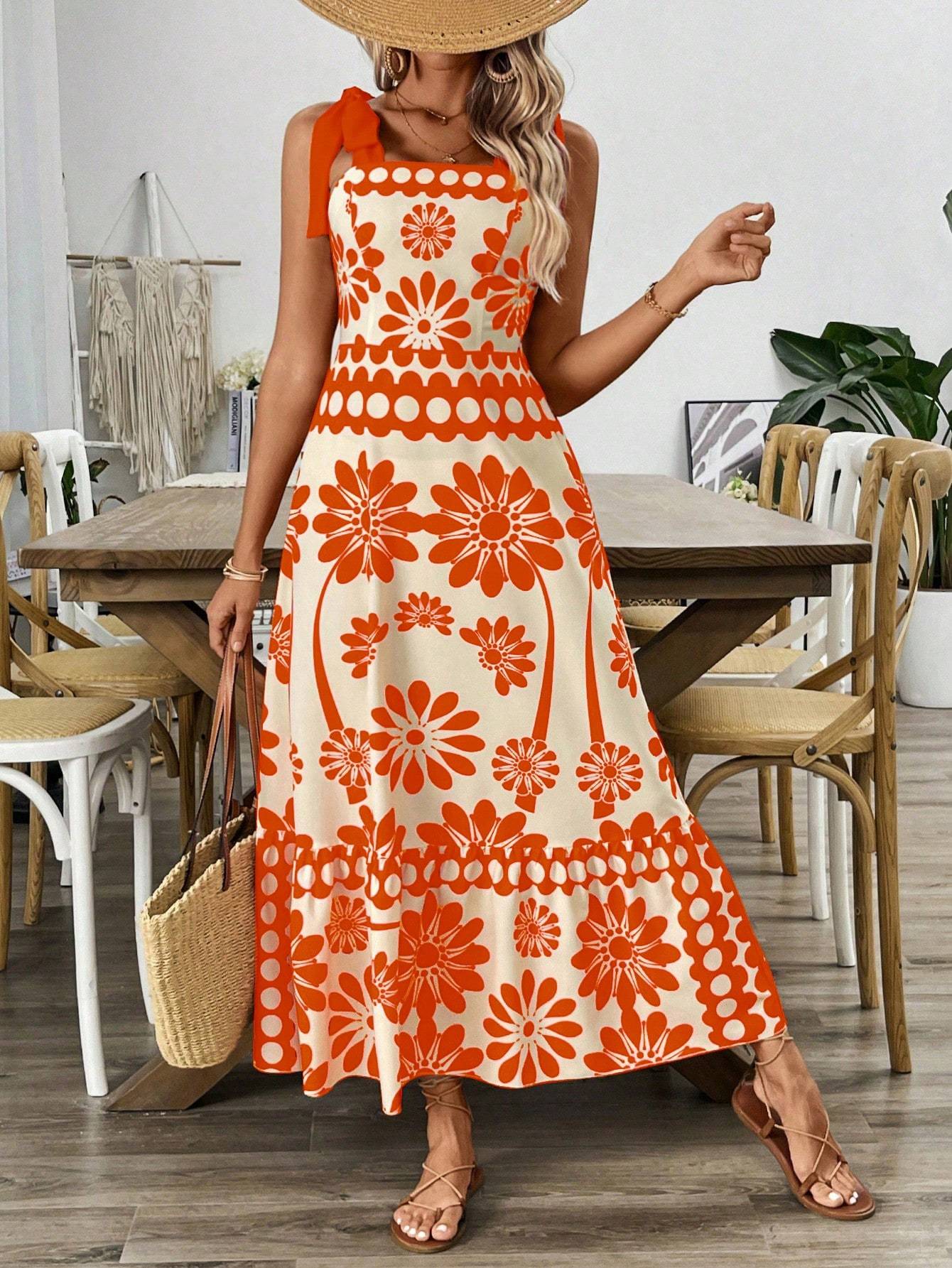 Robe décontractée à imprimé floral