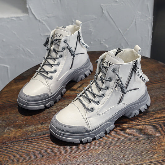 Simple casual platform boots