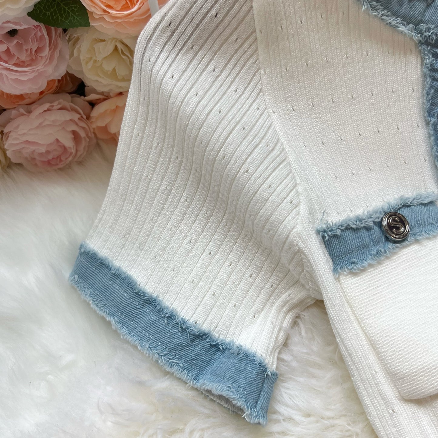 Robe d'été légère en tricot et denim
