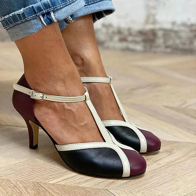 Sandales bout pointu, boucle, talons hauts