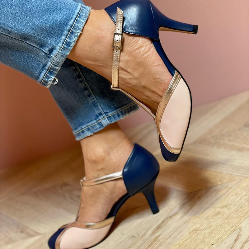 Sandales bout pointu, boucle, talons hauts