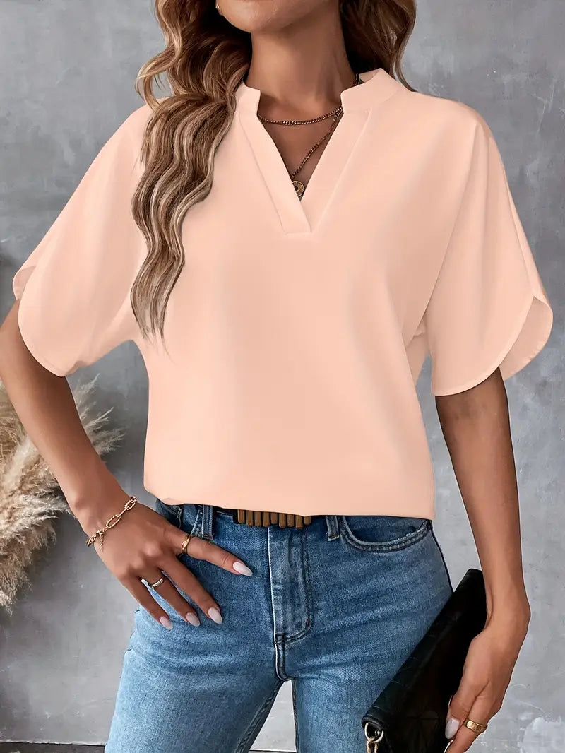 Chemise d'été à manches courtes en mousseline de soie