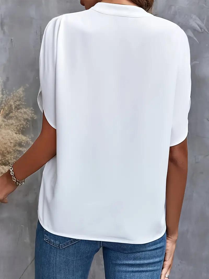 Chemise d'été à manches courtes en mousseline de soie
