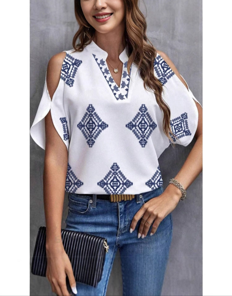 Pull décontracté à manches courtes