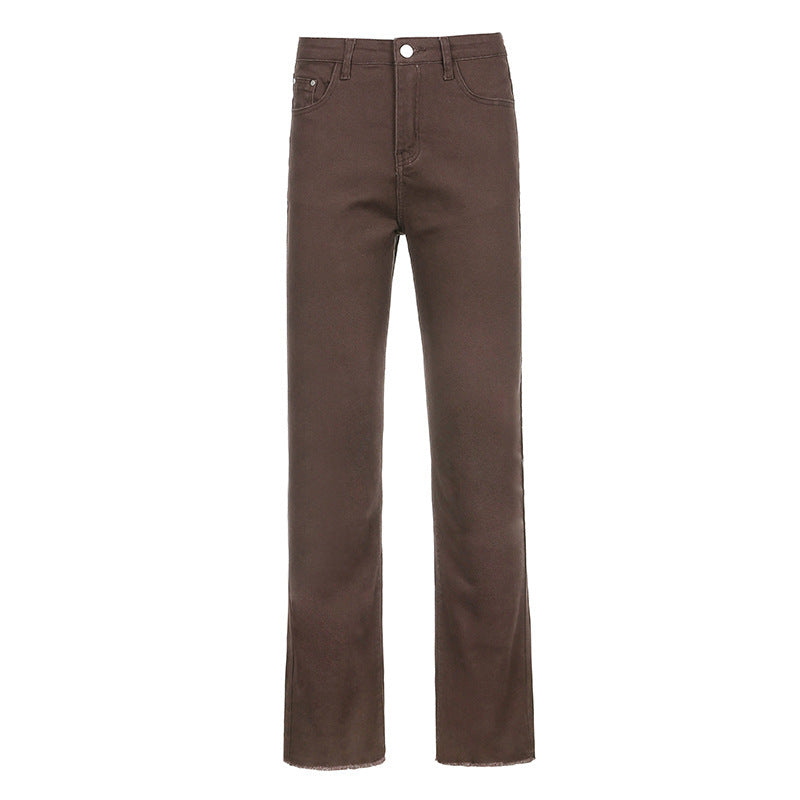 High-waisted stretch bootcut jeans