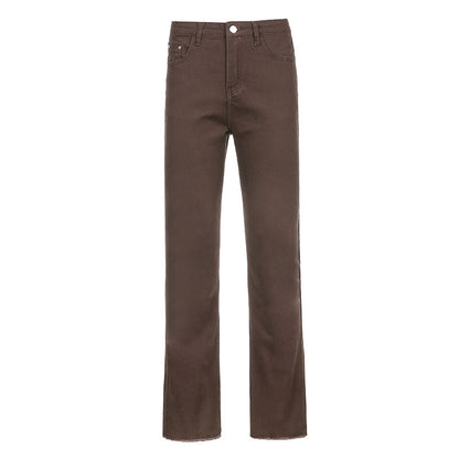 High-waisted stretch bootcut jeans