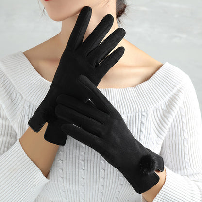 Gants chauds en daim