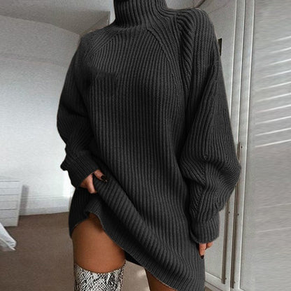 Pull long à col roulé
