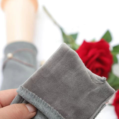 Gants en velours de daim
