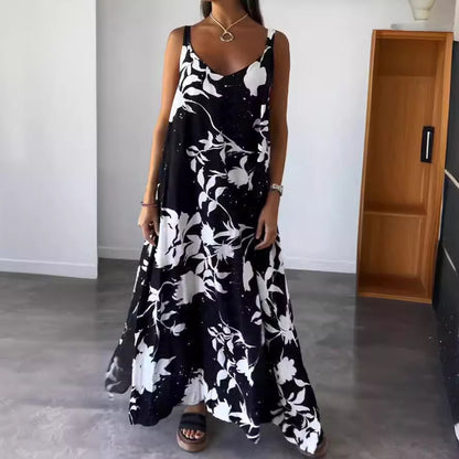 Robe d'été à bretelles imprimée