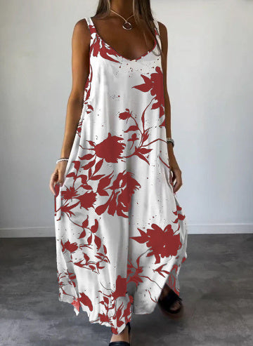 Robe d'été à bretelles imprimée