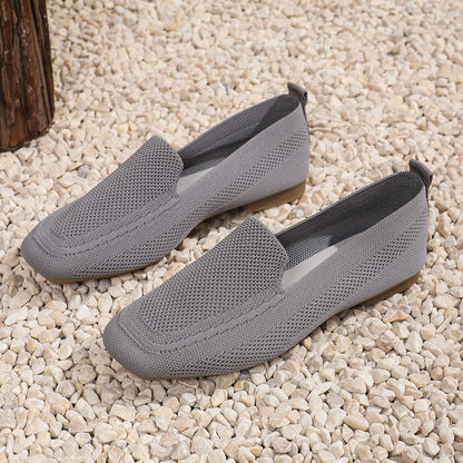 Knitted flat loafers