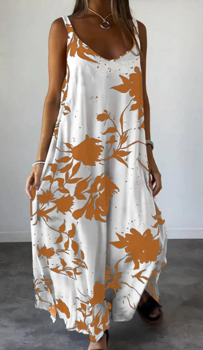 Robe d'été à bretelles imprimée