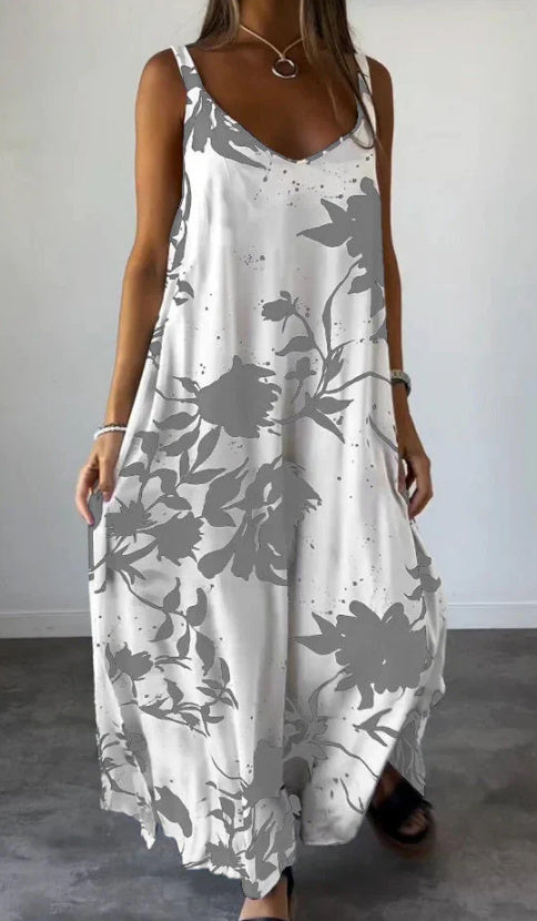 Robe d'été à bretelles imprimée