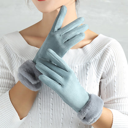 Gants chauds en daim