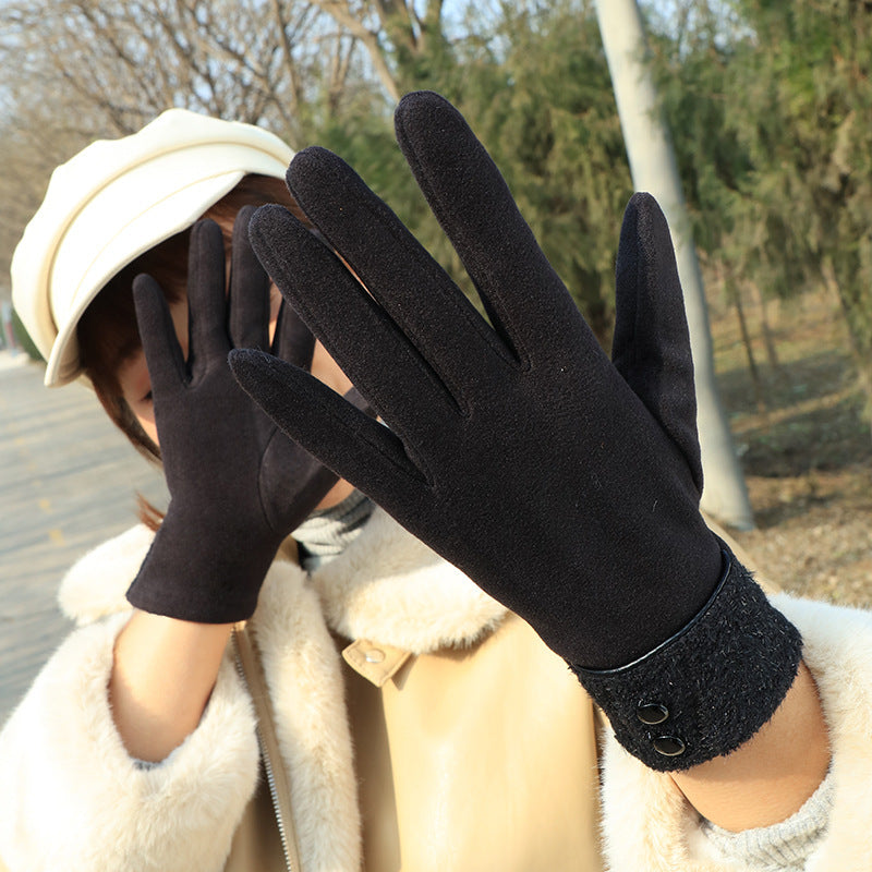 gants chauds à boutons composites Dralon à écran tactile