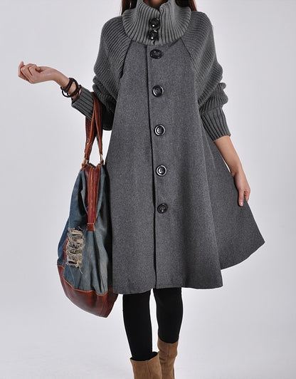 Manteau Trench-coat mi-long à la mode pour