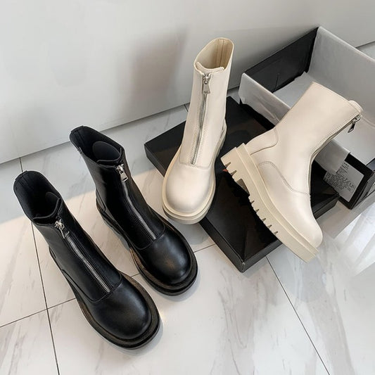 Retro mid-calf boots