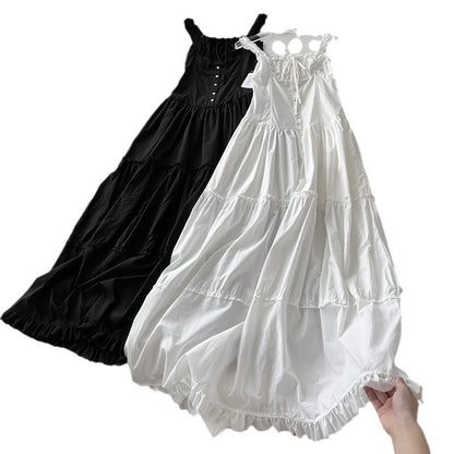 Robe extra longue avec style plissé sur le devant
