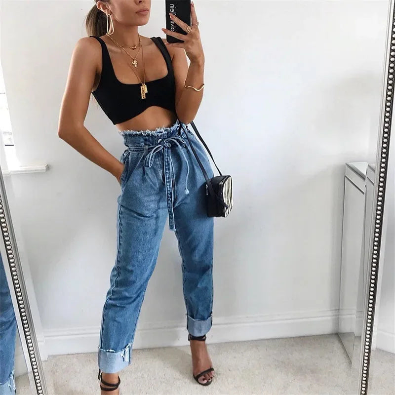 Washed pencil jeans