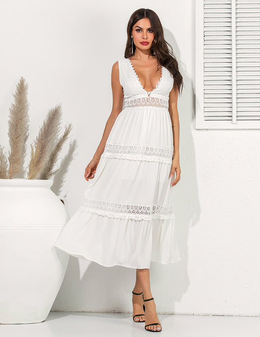 Robe Longue Bohème Chic Blanche