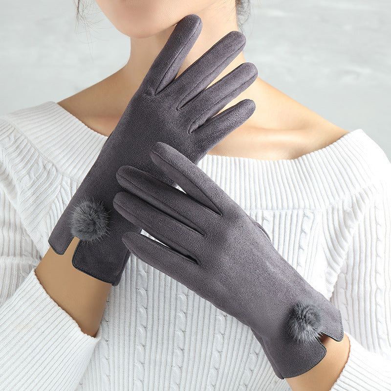 Gants chauds en daim