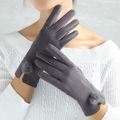 Gants chauds en daim