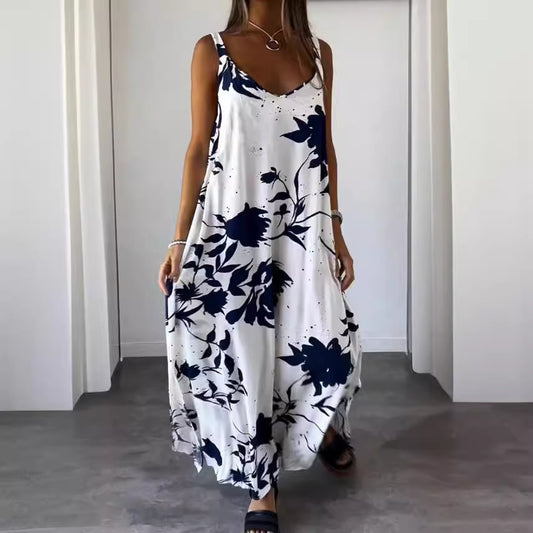 Robe d'été à bretelles imprimée