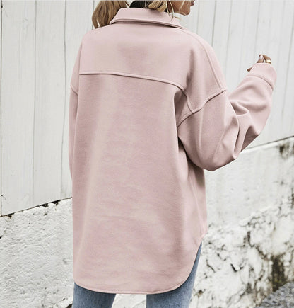 Manteau d'hiver  revers simple boutonnage épaissi